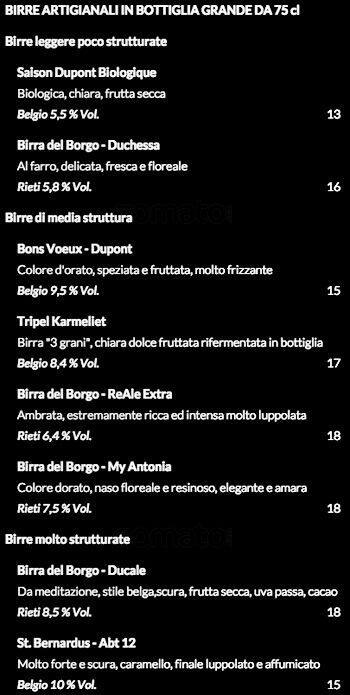 Menu di Novecento 