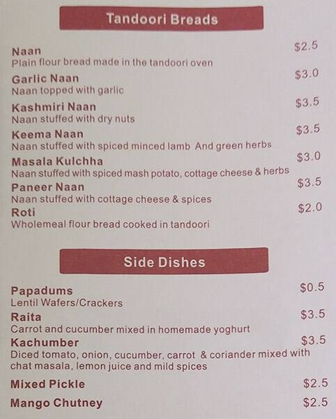 The Kathmandu Cottage Menu Menu For The Kathmandu Cottage West