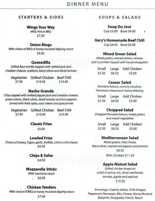 Menu at Mace's Crossing pub & bar, Philadelphia