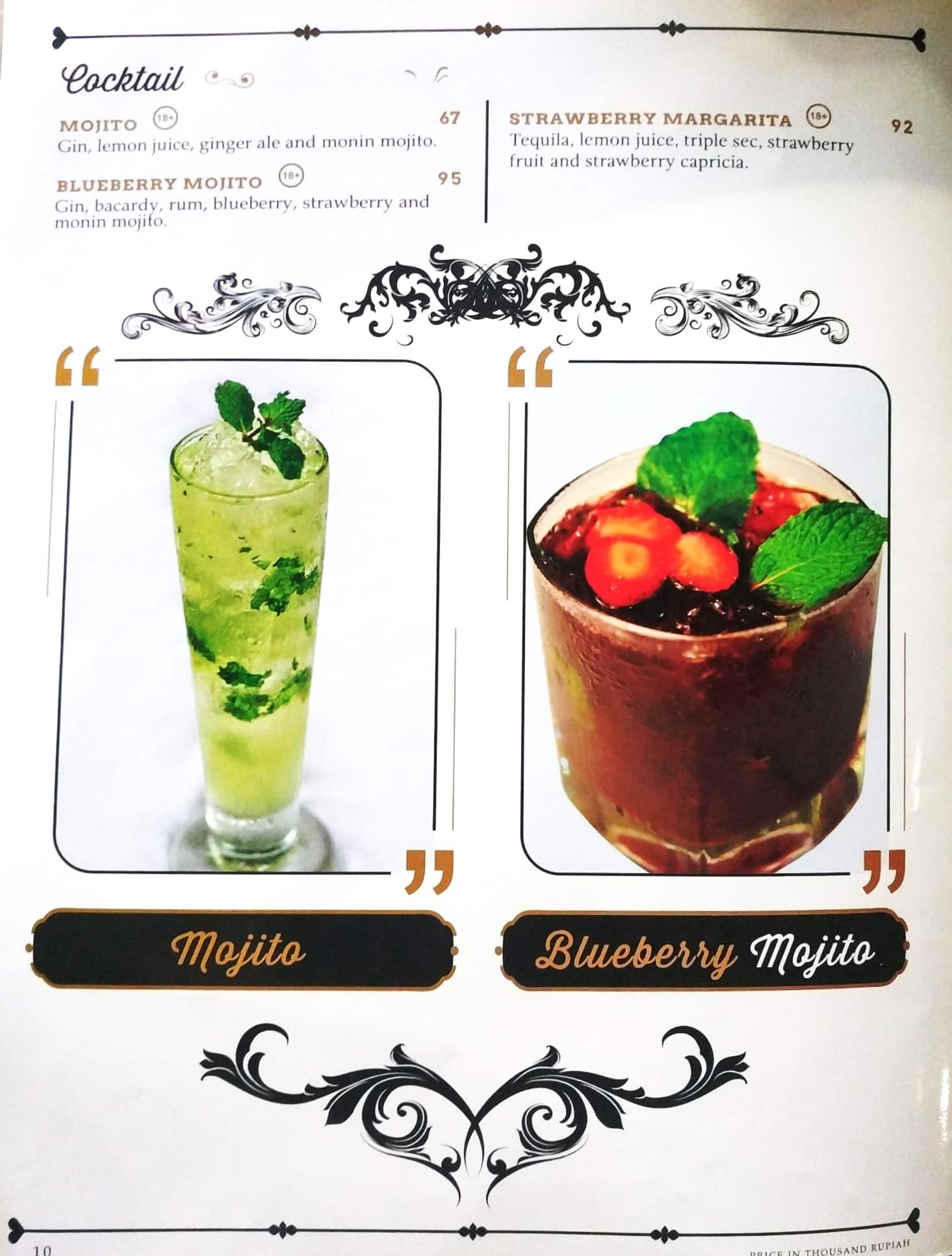 Menu at Coffee Club, North Jakarta, Jl. Asia Afrika No.19