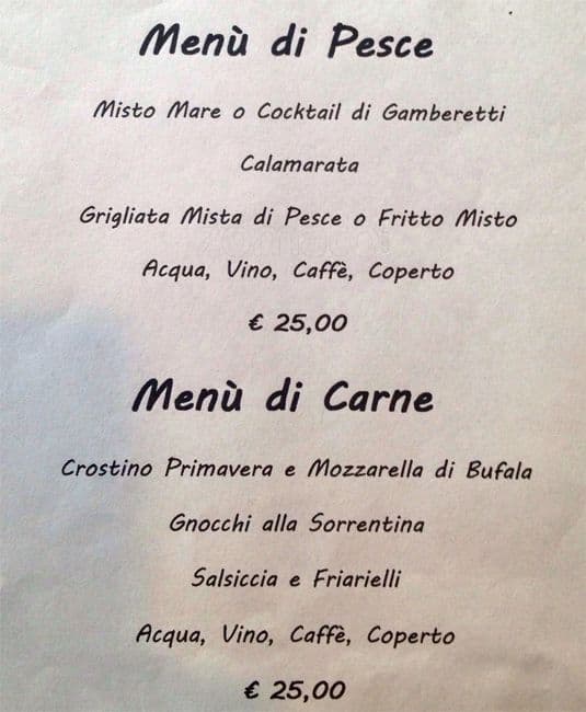 Menu di Ristorante La Cuccuma 