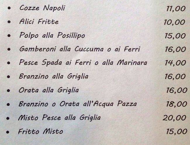 Menu di Ristorante La Cuccuma 