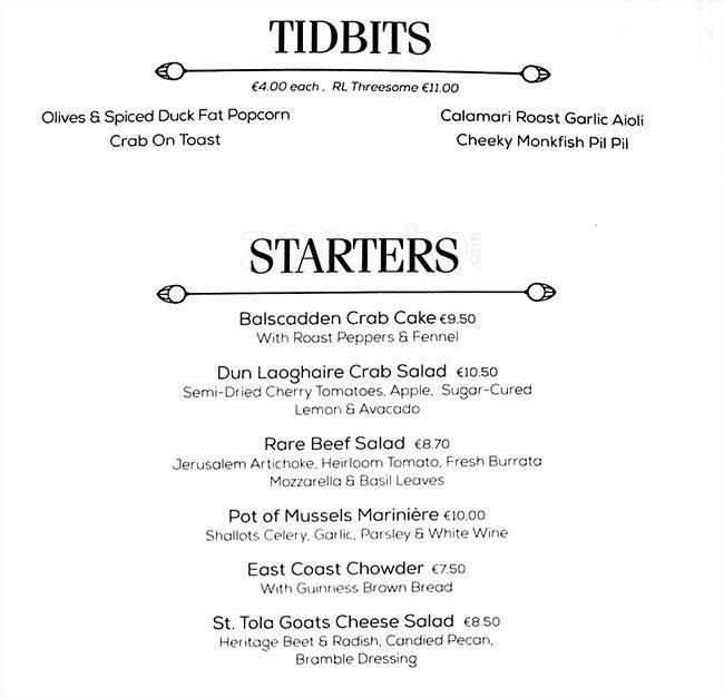 Rock Lobster Menu, Menu for Rock Lobster, Dundrum, Dublin Zomato Ireland