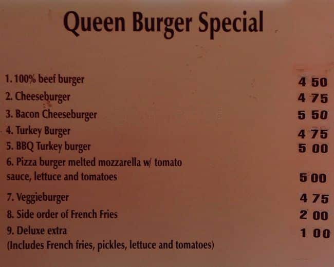 Menu at Le Basket restaurant, New York City