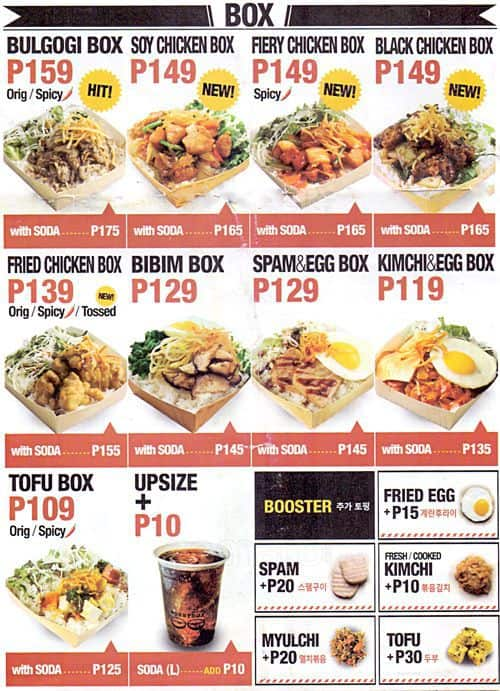 Bobby Box Menu, Menu for Bobby Box, Diliman, Quezon City - Zomato ...