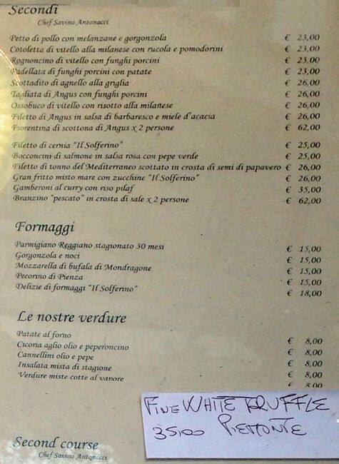 Menu di Solferino 