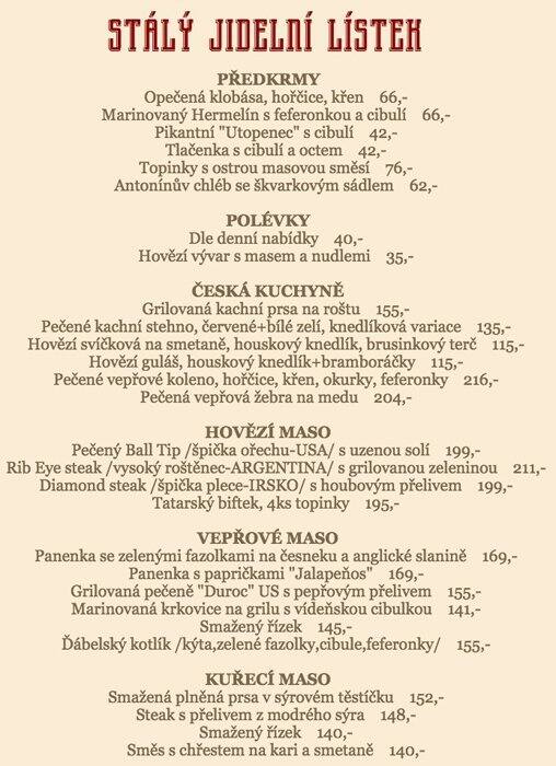 U Ruzoveho Sadu Menu Menu For U Ruzoveho Sadu Vinohrady Praha 2