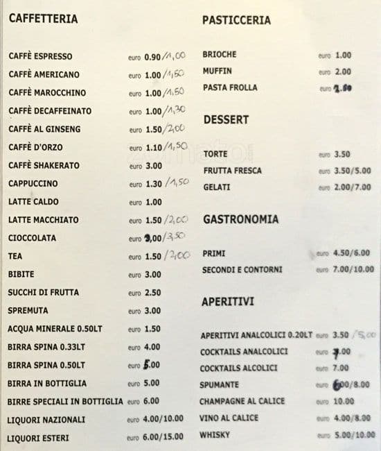 Menu di Blanco Caffé 