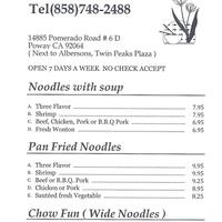 Chopsticks Menu Menu For Chopsticks Poway San Diego