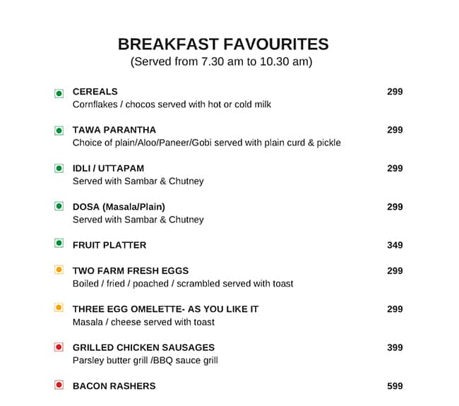 Menu of Hotel Polo Towers, Krishna Nagar, Agartala