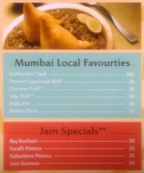 Brijwasi Sweets menu