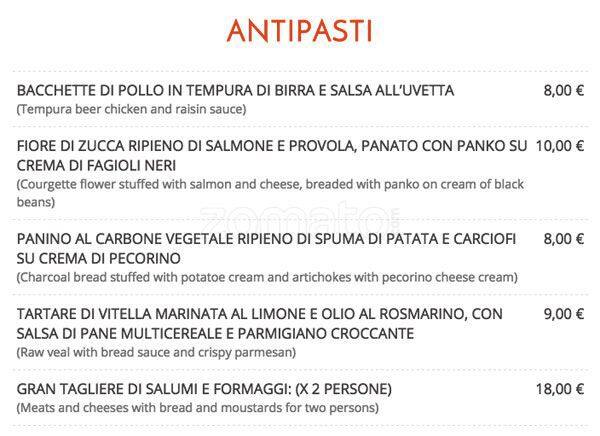 Menu di Foodoo Botanic Bistrot 