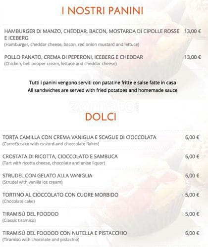 Menu di Foodoo Botanic Bistrot 