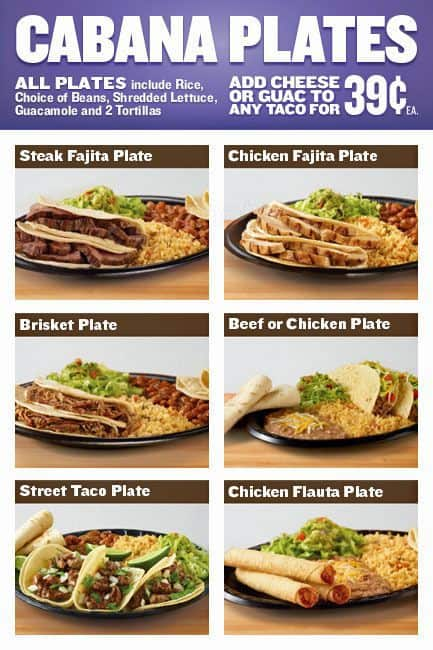 Taco Cabana Menu Calories