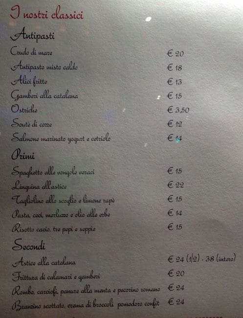 Menu di Mirò 