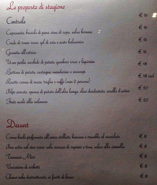 Menu di Mirò 