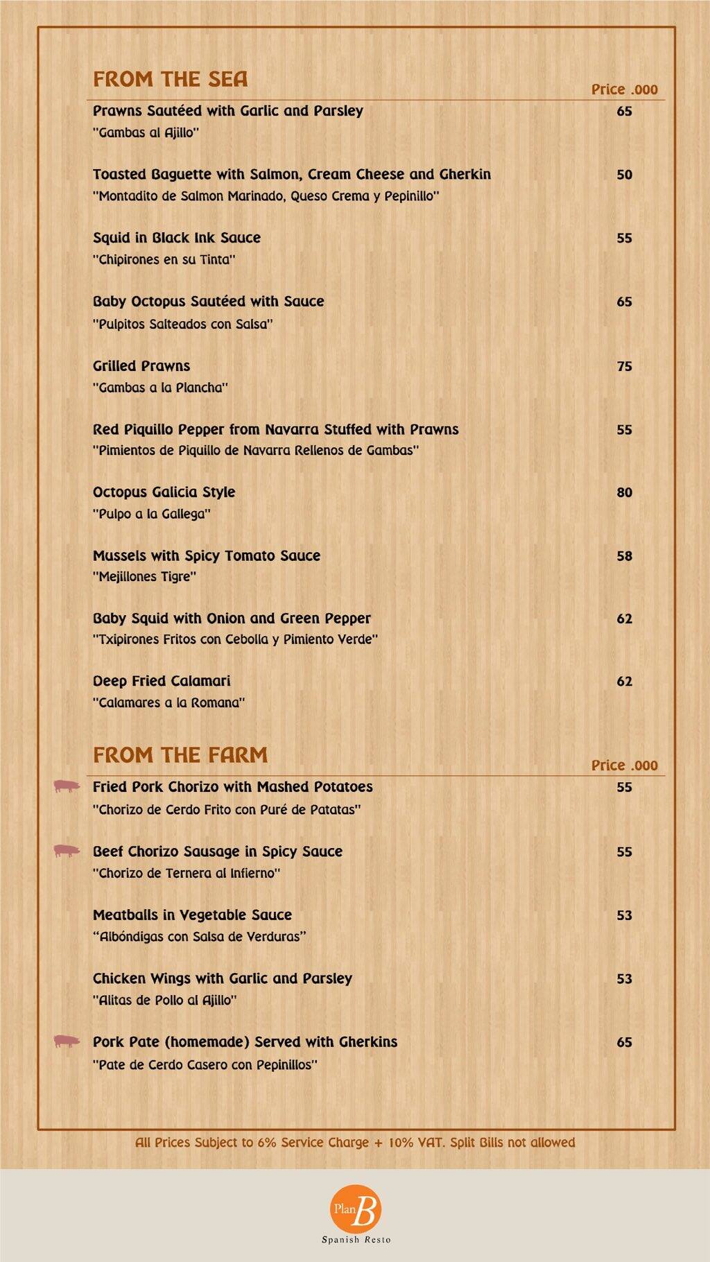 Carta del restaurante Kuppa Thai Resto, Yakarta, Plaza Indonesia