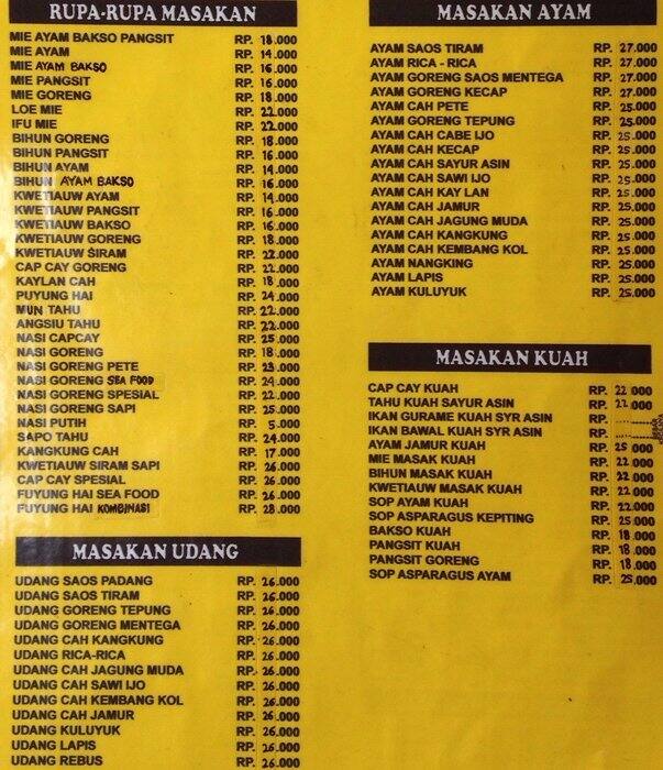 Rumah Makan & Seafood 99 Menu - Zomato Indonesia