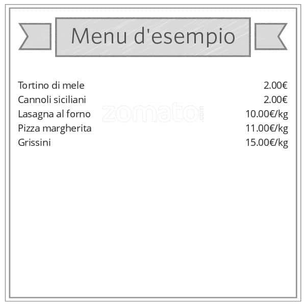 Menu di Panificio Conti 