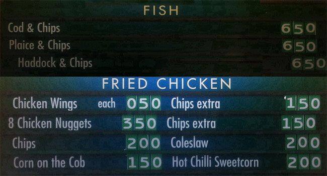 Bite Way menu