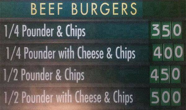 Bite Way menu