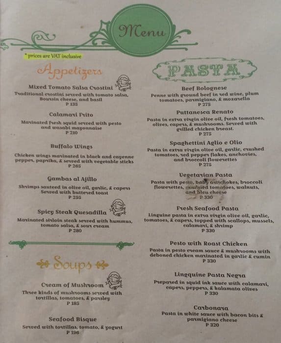 Casa Renato Menu, Menu for Casa Renato, Fairview, Quezon City Zomato