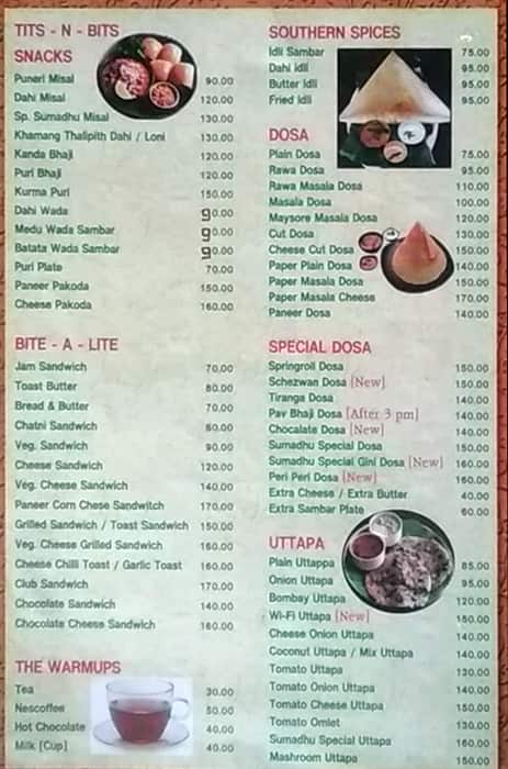Sumadhu Pure Veg menu