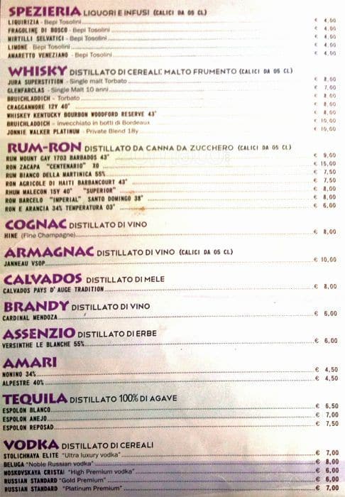 Menu di Bibendum 