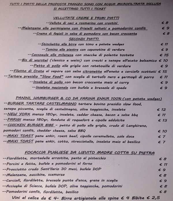 Menu di Bibendum 