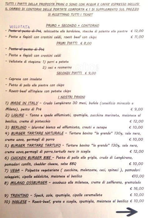 Menu di Bibendum 