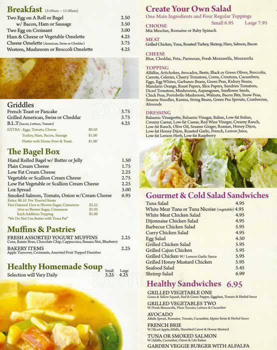 Cafe Cranberry a New York City Foto del Menu con Prezzi Urbanspoon/Zomato