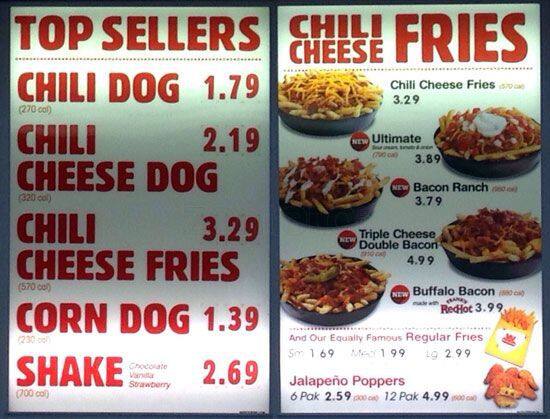 Menu At Wienerschnitzel Fast Food Alameda