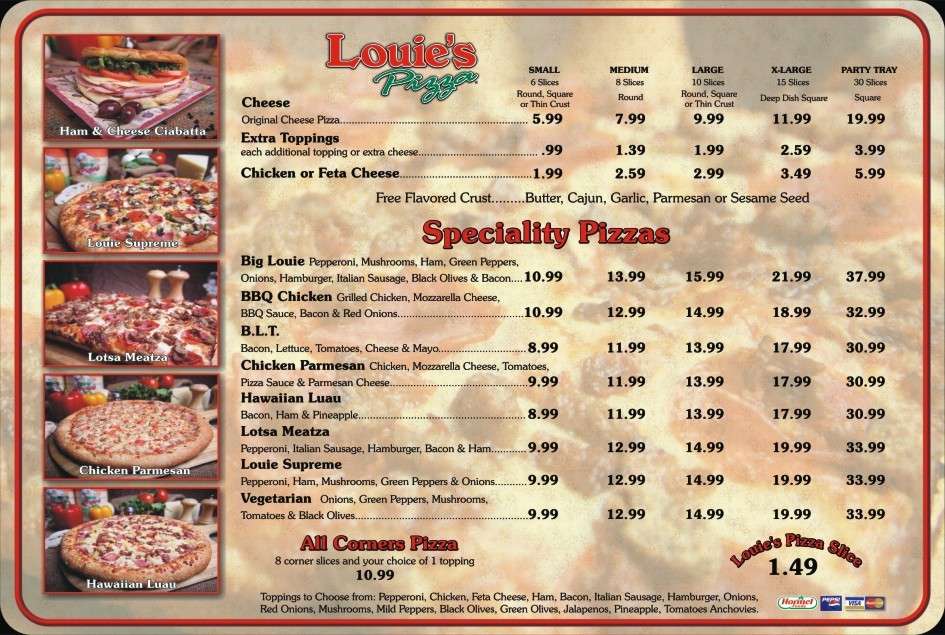 Louie's Pizza Menu, Menu For Louie's Pizza, Shelby Twp, Detroit ...