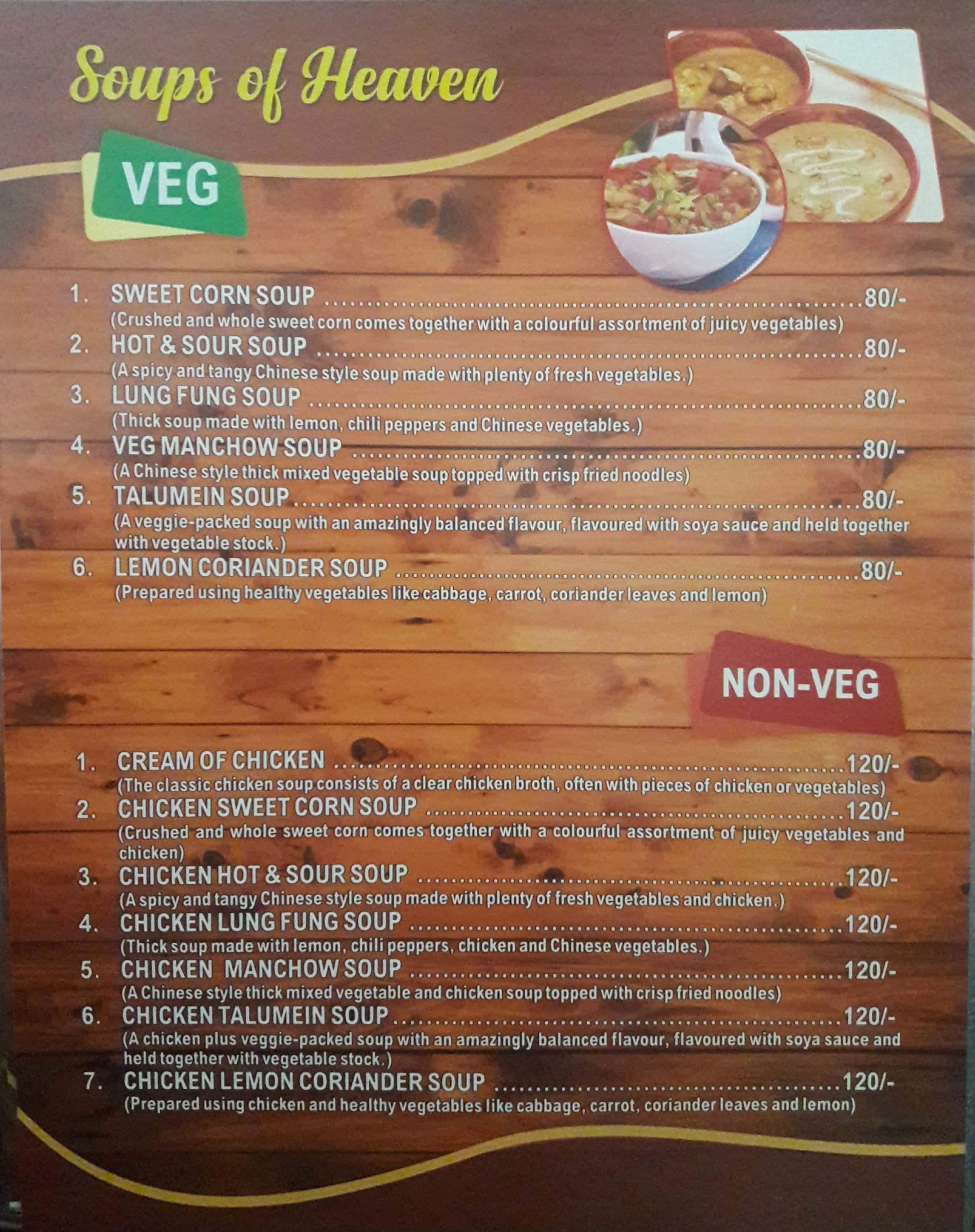 Hotel Sukoon menu