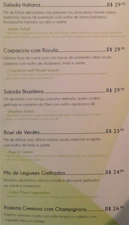 Menu Em Noah Blue Tree Premium Verbo Divino São Paulo