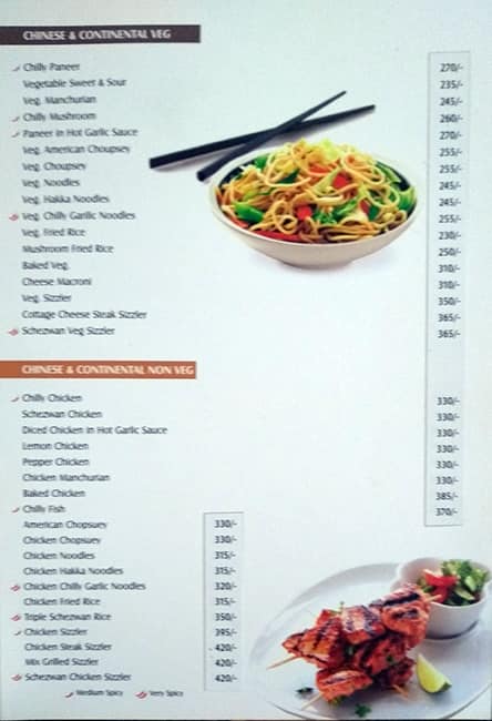 Hotel South Avenue menu