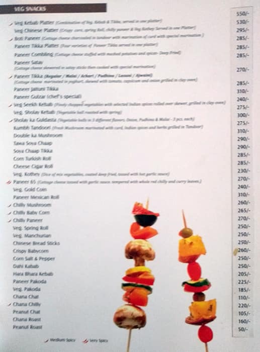 Hotel South Avenue menu