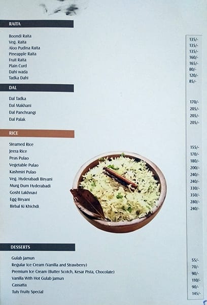 Hotel South Avenue menu