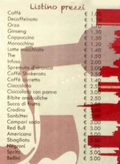 Menu di B-Life 