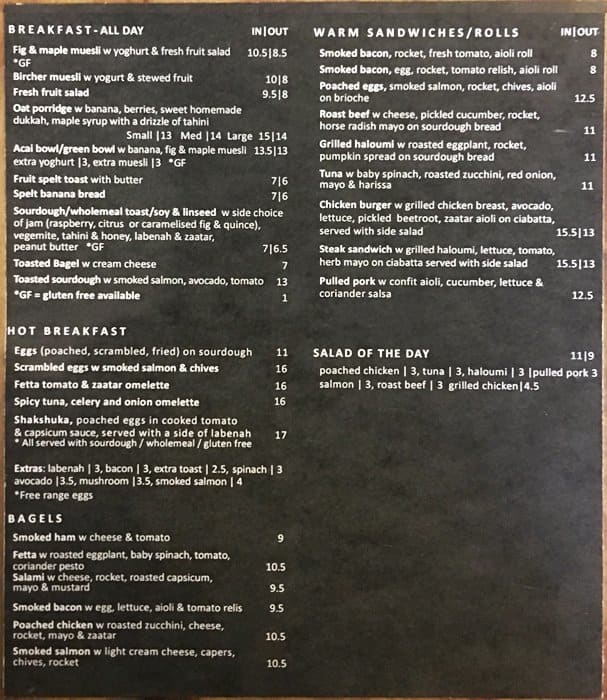 Fuel Espresso Menu, Menu for Fuel Espresso, Brookvale, Sydney