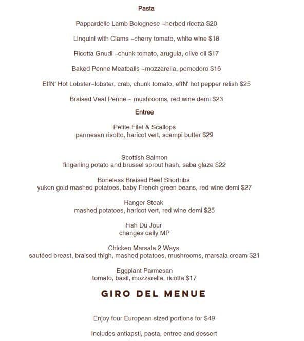 Menu at Avalon pub & bar, West Chester