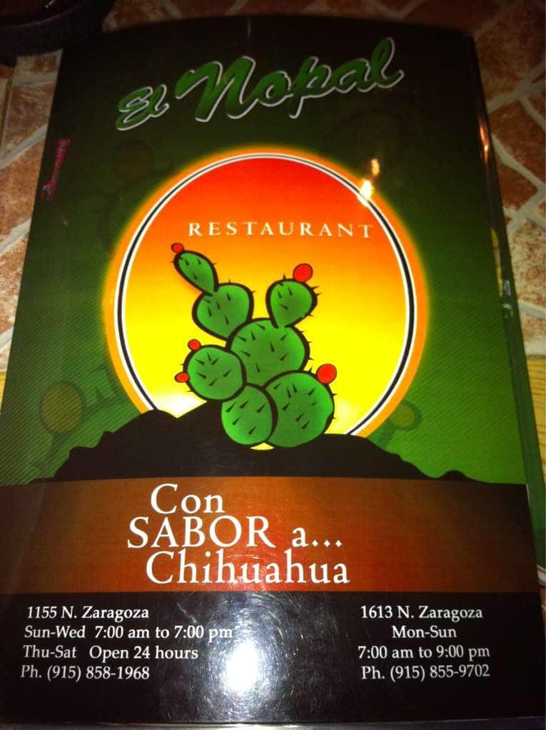 El Nopal Menu, Menu for El Nopal, Lower Valley, El Paso Urbanspoon/Zomato