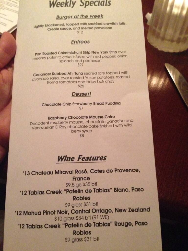 Wine Bar on Palafox Menu, Menu for Wine Bar on Palafox, Pensacola