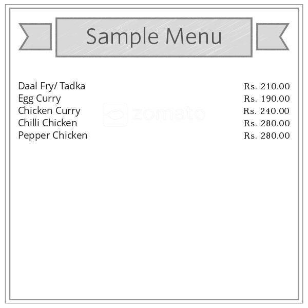 Menu of White Pepper, Old Goa, Goa