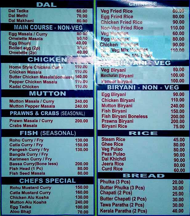 Menu at Infinity Family Restaurant, Bengaluru, 43b