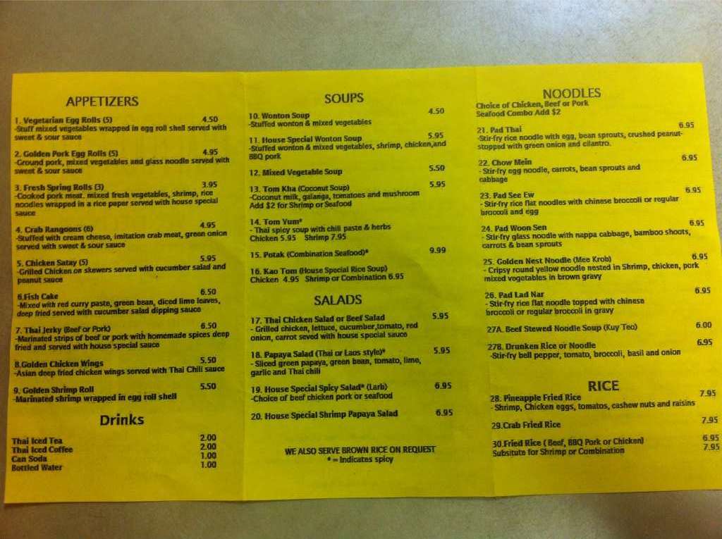Thai Food To Go Menu, Menu for Thai Food To Go, Winchester, Las Vegas