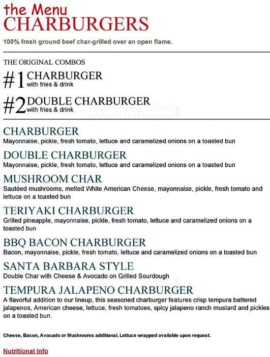 Habit Burger Grill Menu Menu For Habit Burger Grill Carlsbad San Diego