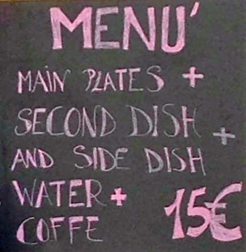 Menu di Giran Caffè 