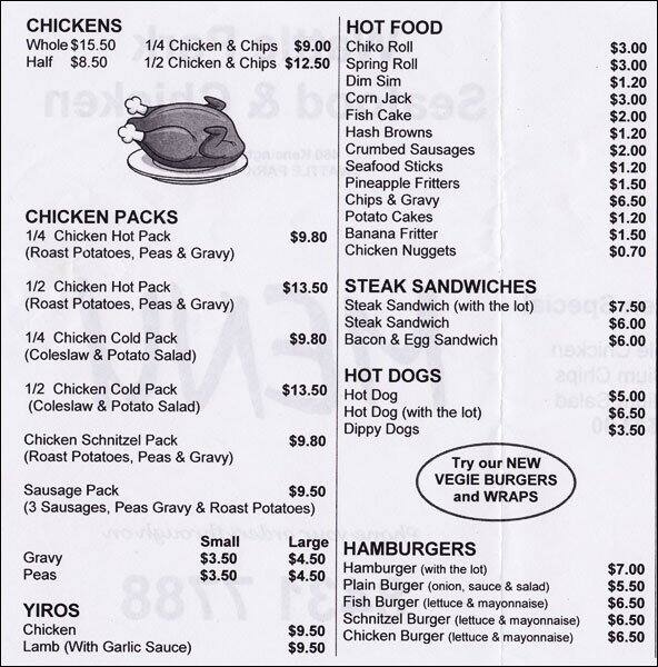 Wattle Park Seafood And Chicken Wattle Park Adelaide