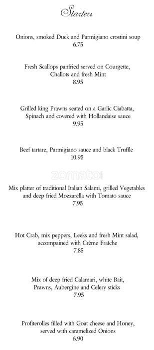 Carta de Volare Ristorante